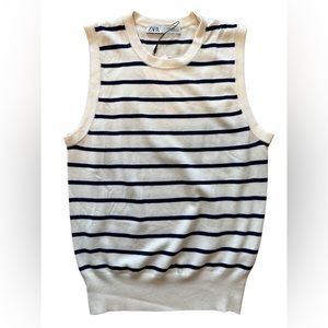 Zara women’s nautical sweater vest Size Medium